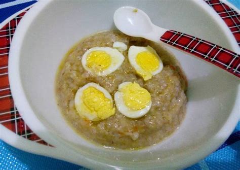 Bubur Tim Daging Telur Puyuh Mpasi 8 Bln Recipe By Niabundaalif