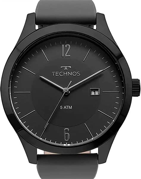 Rel Gio Technos Masculino Steel Preto Mou P Preto