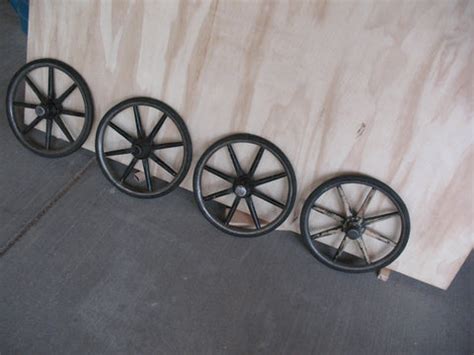 Antique Buggy wheels (set of four) 90+ years old 10.5 " diameter ...