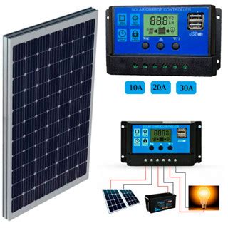 Kit Painel Placa Energia Solar Fotovoltaica 10w Controlador Shopee