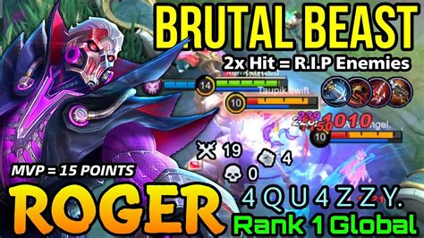 19 Kills Brutal Beast Roger The Cyborg Werewolf Top 1 Global Roger