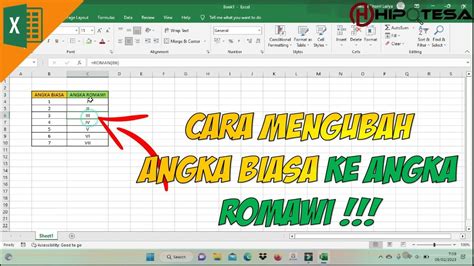 Cara Mengubah Angka Biasa Ke Angka Romawi Di Microsoft Excel Youtube