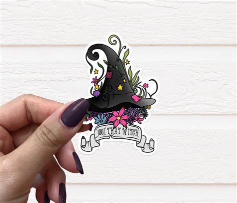 Witch Hat Sticker, Witchy Stickers, Laptop Decal, Car Sticker, Die Cut ...