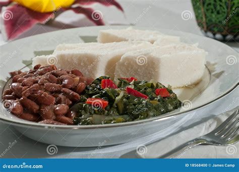 Ethiopian Ugali with Vegetables Stock Photo - Image of tomato, grits ...