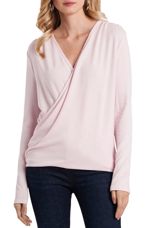 Buy 1state Wrap Front Long Sleeve Top Pink Cloud At 40 Off