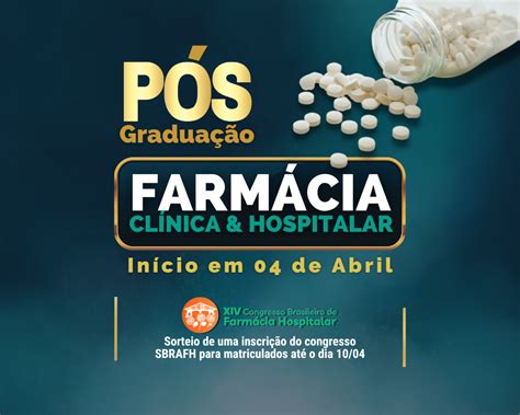 Farmácia clínica e hospitalar: Pós graduação confirmada e começa dia 04 ...