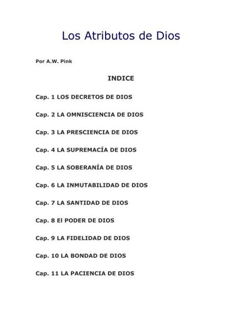 Los Atributos de Dios - Iglesia Cristiana Seguidores de Jesus