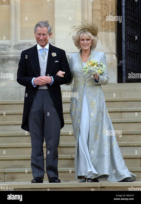 Couple De Mariage Royal Pleine Longueur Camilla Parker Bowles Banque De