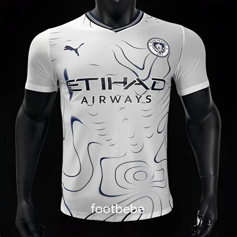 Maillot Match Manchester City 2024 2025 Exterieur Blanc Footbebe