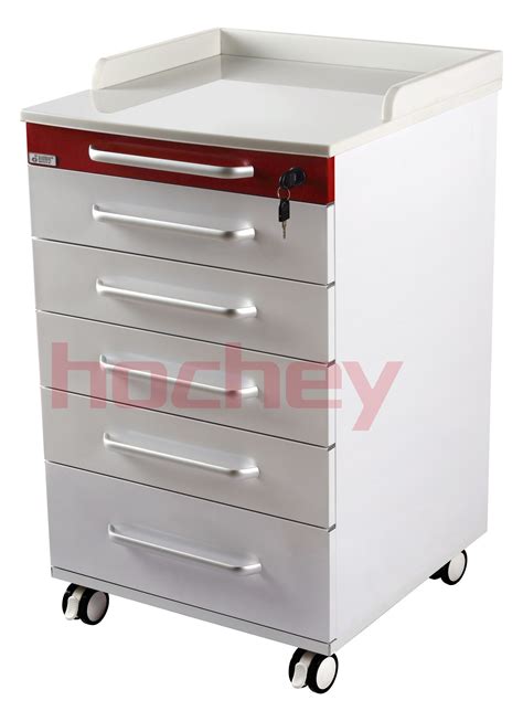 Hochey Medical Stainless Steel Dental Trolley Cabinet Mobile Dental