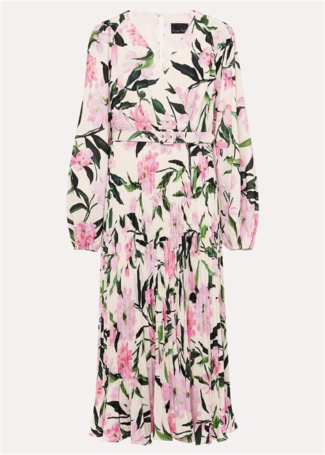 Penny Floral Pleat Midi Dress | Phase Eight UK