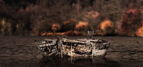 Free picture: old, boat, water, lake, coast, nature, daylight