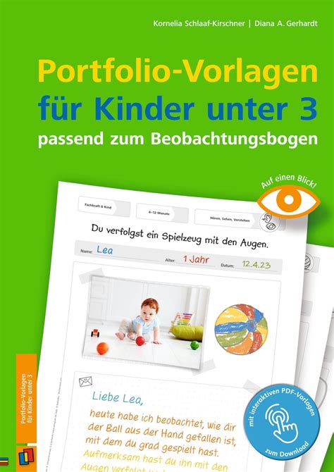 Portfolio Vorlagen für Kinder unter 3 passend zum Beo