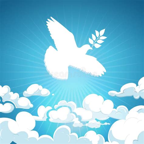 Flying White Dove Stock Illustrations 16152 Flying White Dove Stock