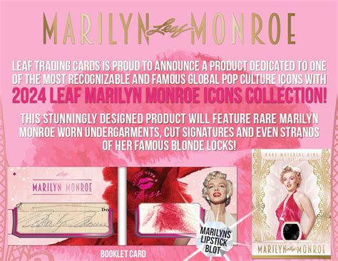 2024 Leaf Marilyn Monroe Icons Collection Trading Cards