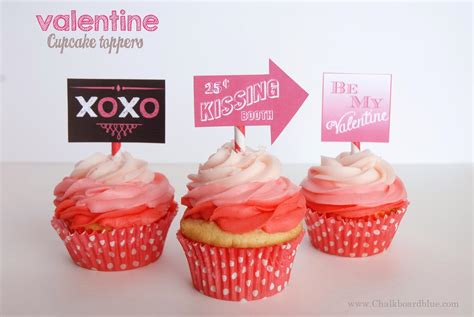 Chalkboard Blue: Valentine Cupcake toppers… Free Printable