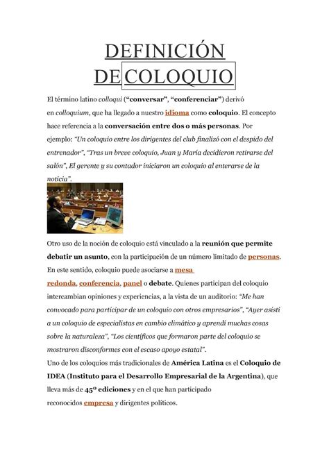 Calaméo Definición De Coloquio