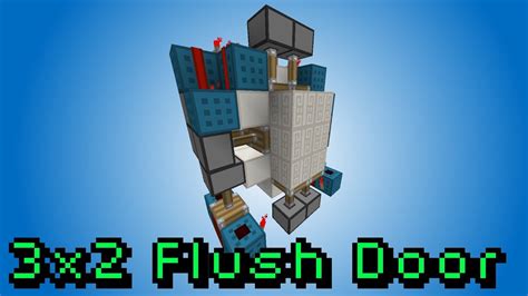 2x3 Piston Door Flush Minecraft 17 Redstone Tutorial Youtube