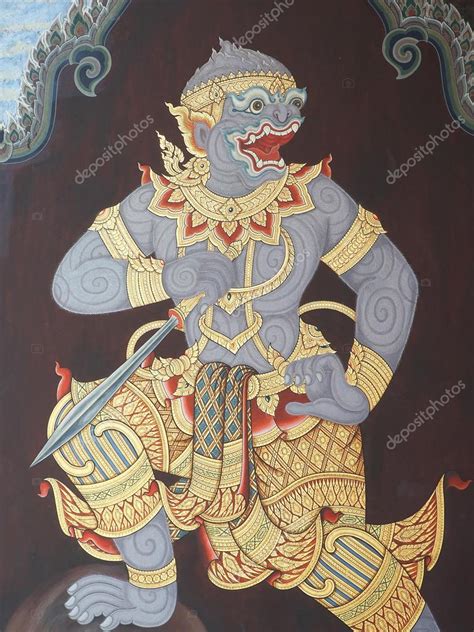 Hanuman in Ramayana story — Stock Photo © paisan191 #31216749