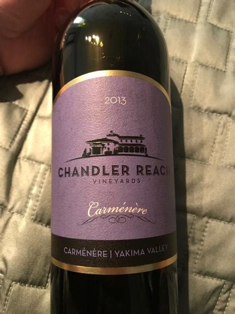 2013 Chandler Reach Vineyards Carménère Usa Washington Columbia