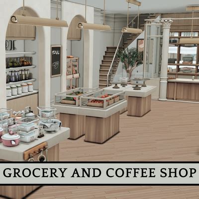 GROCERY'S AND COFFEE SHOP (CC) - Screenshots - The Sims 4 Rooms / Lots ...