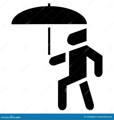 Man Under The Umbrella This Is The Concept Of Business In A Crisis