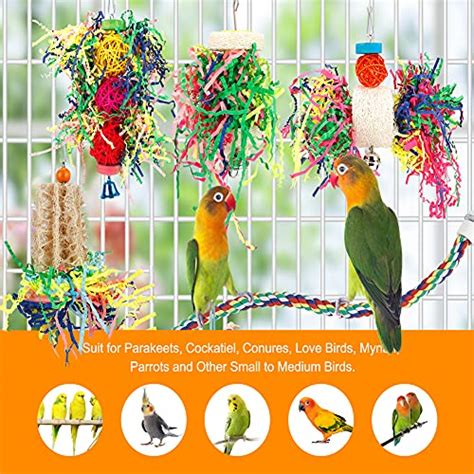 Jouets Pour Oiseaux Pour D Chiquetage Jouet M Cher Suspendre Pour