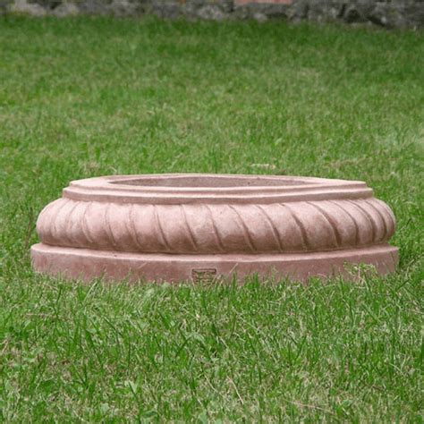 Base With Fluted Fascia Poggi Ugo Terracotta Impruneta