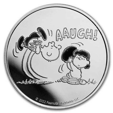 Buy 1 oz Silver Proof Lucy Pulls Football | Peanuts | APMEX