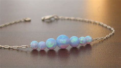 Blue Opal Bracelet Opal Bracelet Opal Bead Bracelet Opal - Etsy