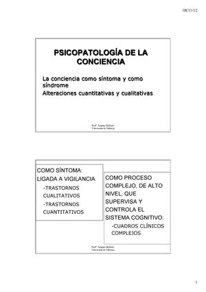 TEMA 2 psicopato TEMA 2 PSICOPATOLOGIA DE LATENCIÓ I LORIENTACIÓ