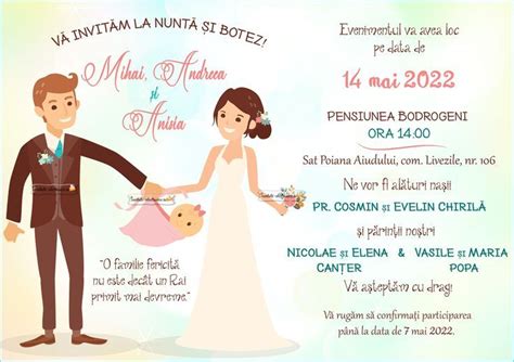 Invitatie La Nunta Botez 2 In 1