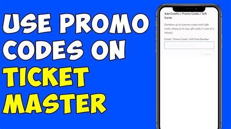 How To Use Promo Codes On Ticketmaster Youtube