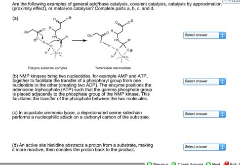 Solved Are the following examples of general acid/base | Chegg.com