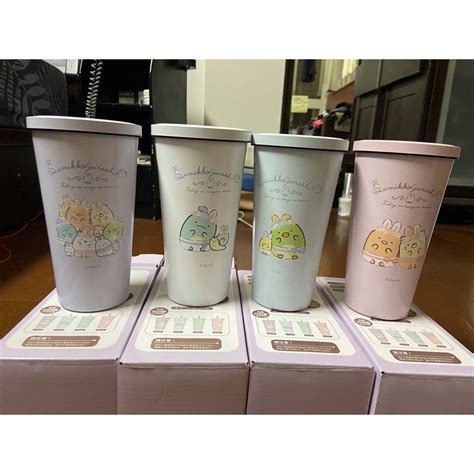 7 11 「角落小夥伴 春賞好時光」角落生物 304不鏽鋼雙層吸管杯 蝦皮購物