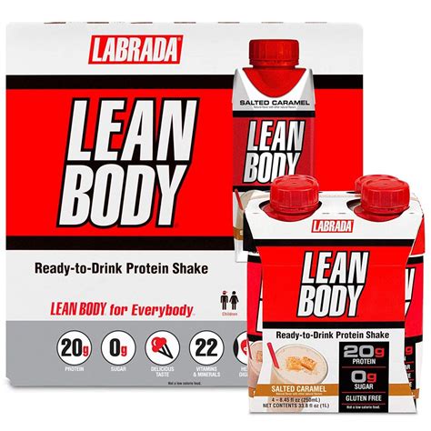 Labrada Lean Body Rtd Protein Shakes Salted Caramel 250ml X 16pack Natures Village