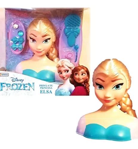 Set De Peinado Frozen Cabeza Mu Eca Elsa Accesorios Cuotas Sin