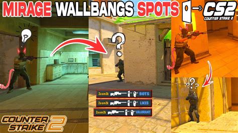 Cs Mirage All Wallbang Spots Free Frags Cs Youtube