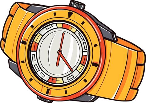 Premium Vector Cartoon Style Classic Mens Wrist Watch Vector Illustration