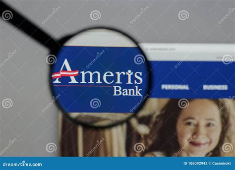 Milan, Italy - August 10, 2017: Ameris Bancorp Website Homepage ...