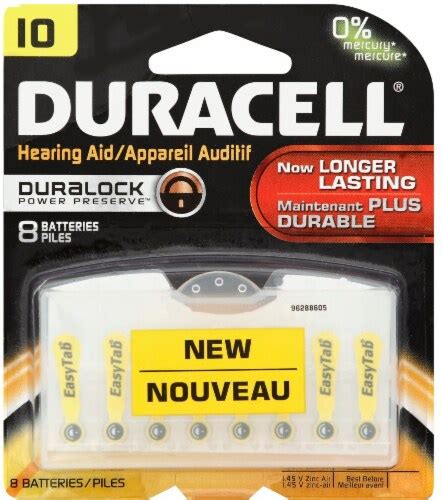 Duracell Size 10 Hearing Aid Batteries, 8 pk - Kroger