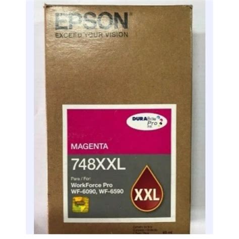 CARTUCHO EPSON 748 XXL MAGENTA ORIGINAL LACRADO Shopee Brasil