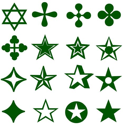 Green Stars Silhouettes Free Stock Photo Public Domain Pictures