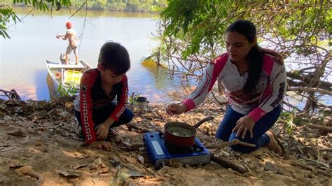 PESCAMOS E FIZEMOS PEIXE FRITO NO ACAMPAMENTO NA BEIRA DO RIO ARAGUAIA