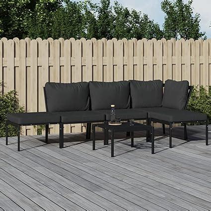 Festnight Gartenlounge Alu Gartensofa Aluminium Balkon Lounge Alu