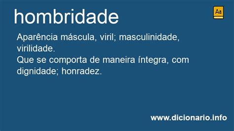 Falta De Hombridade Significado