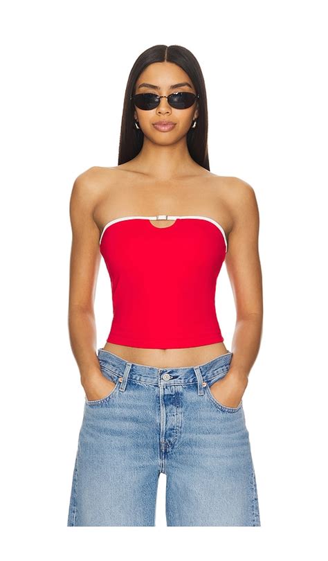 Superdown Whitney Strapless Top In Red Revolve