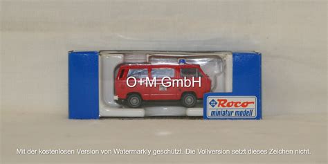 Roco 1370 VW TYP 2 SYNCRO Feuerwehr Neu Mit OVP Orden Militaria