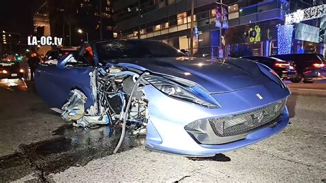 Michael B Jordan Crashes His Ferrari Into A Parked Kia In Hollywood