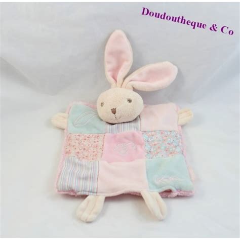 Doudou T Tere Conejo Kaloo Liliblue Patchwork Rosa Flores Azules